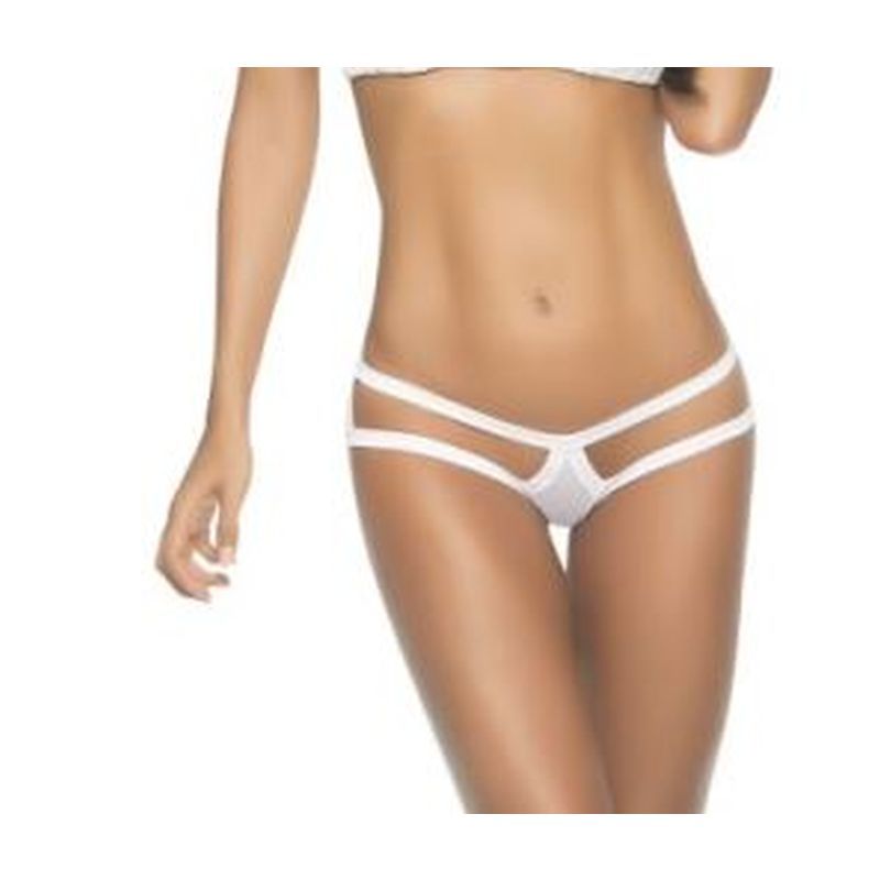 Cage Panty Black Wet Look With Strappy Thong Back Design > Clothes > Panties - Tophatter Daily Deals
