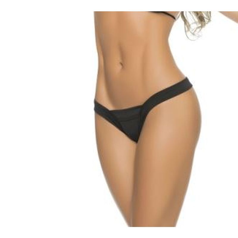 Perfect Thong – Glossy Wet Look Black Lingerie Thong > Clothes > Panties - Tophatter Daily Deals
