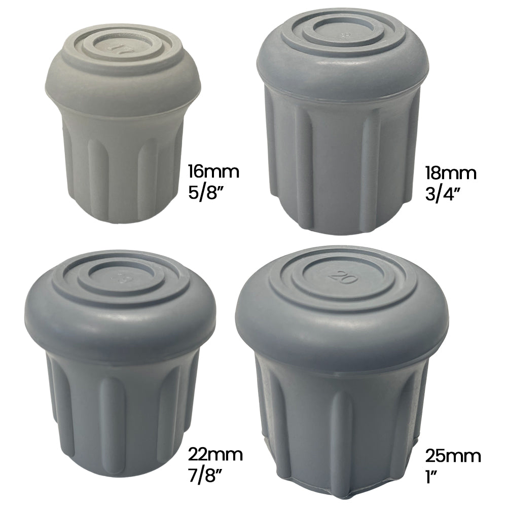 Durable Tip: Classic Grey Rubber Cane - Secure & Durable Walking Cane Tips - Tophatter Daily Deals