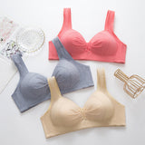 Bra Plus Size Underwear No Steel Ring Back Buckle Mother's Thin Bra 0 - Tophatter Daily Deals