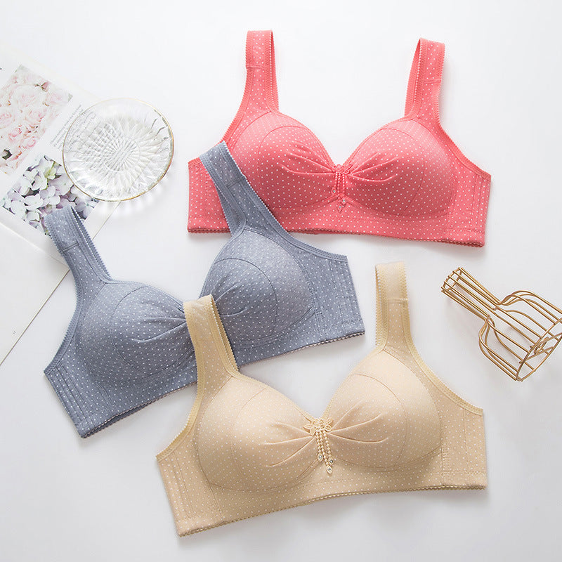 Bra Plus Size Underwear No Steel Ring Back Buckle Mother's Thin Bra 0 - Tophatter Daily Deals
