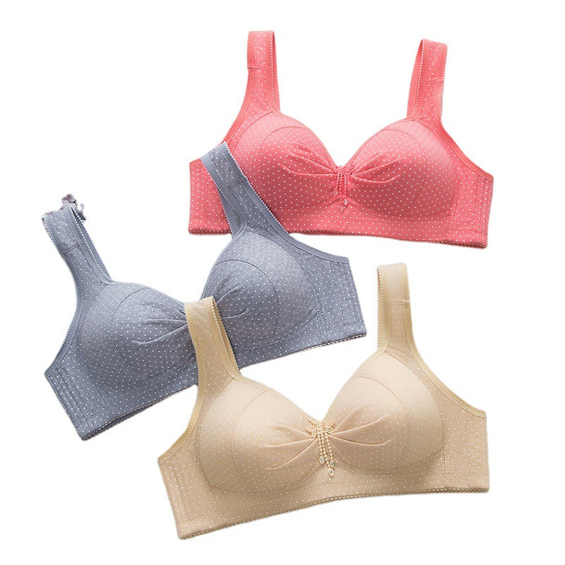 Bra Plus Size Underwear No Steel Ring Back Buckle Mother's Thin Bra 0 - Tophatter Daily Deals
