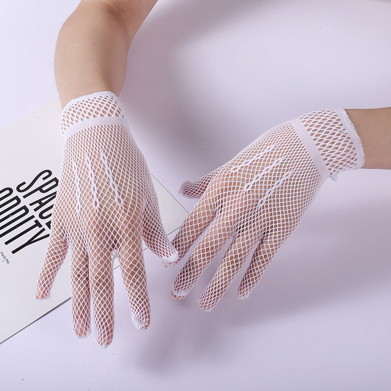 Black White Etiquette Gloves Wedding Dress Gloves White OneSize 0 - Tophatter Daily Deals