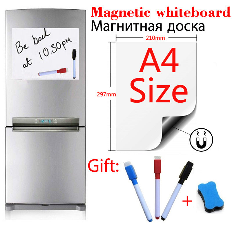 A4 Size Magnetic Whiteboard Fridge er Dry Erase White Board A 0 - Tophatter Daily Deals