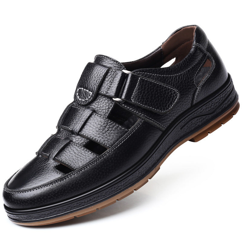 Breathable Hole Hollow Dad Casual Shoes Black 0 - Tophatter Daily Deals