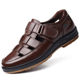 Breathable Hole Hollow Dad Casual Shoes Brown 0 - Tophatter Daily Deals