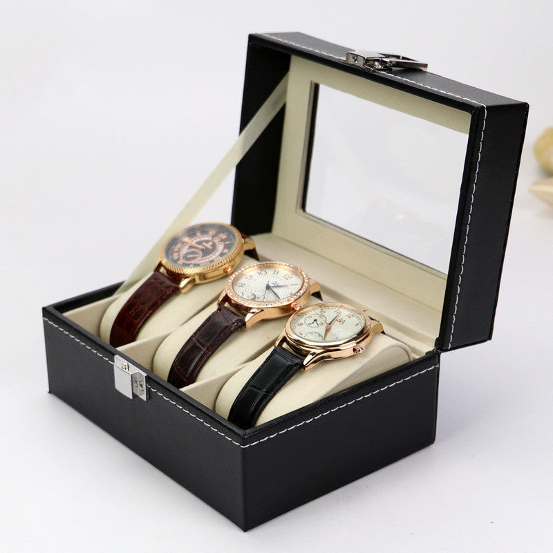 3-digit watch box jewelry gift dedicated display storage box 0 - Tophatter Daily Deals