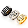 Jared™ Two-Row Diamond Ring Rings - Tophatter Daily Deals