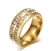 Jared™ Two-Row Diamond Ring Gold Rings - Tophatter Daily Deals