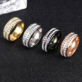 Jared™ Two-Row Diamond Ring Rings - Tophatter Daily Deals
