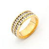 Jared™ Two-Row Diamond Ring Rings - Tophatter Daily Deals