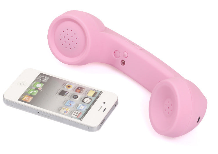 Bluetooth Wireless Connection Retro Microphone Phone Headset Pink 0 - Tophatter Daily Deals