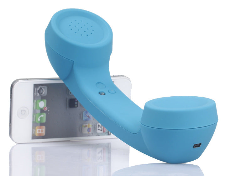Bluetooth Wireless Connection Retro Microphone Phone Headset Blue 0 - Tophatter Daily Deals