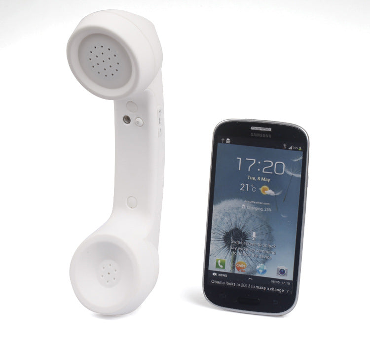 Bluetooth Wireless Connection Retro Microphone Phone Headset White 0 - Tophatter Daily Deals