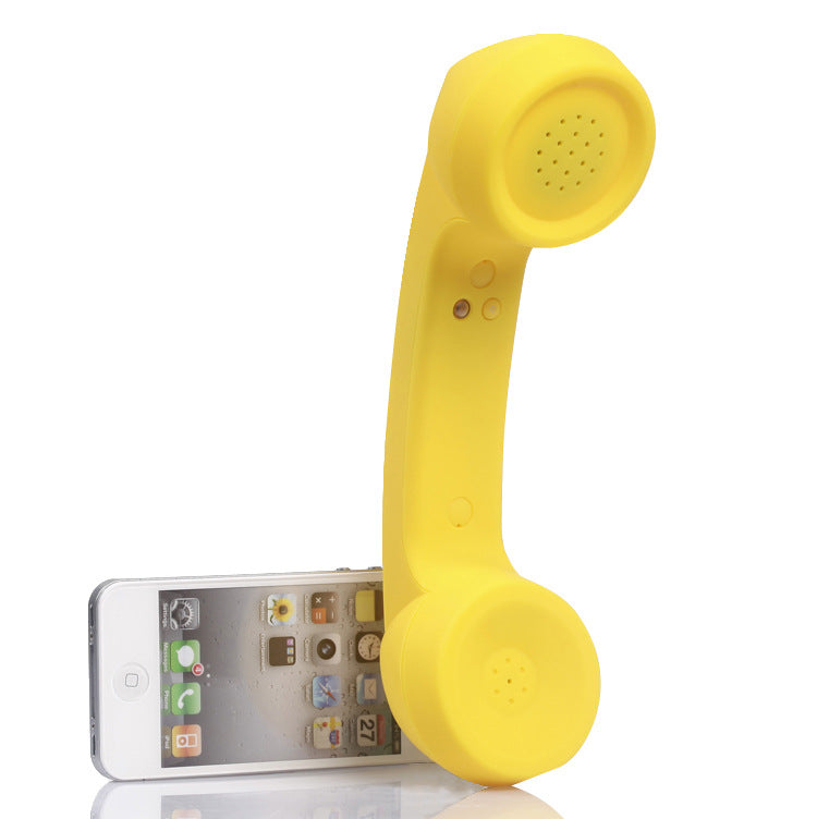 Bluetooth Wireless Connection Retro Microphone Phone Headset Yellow 0 - Tophatter Daily Deals