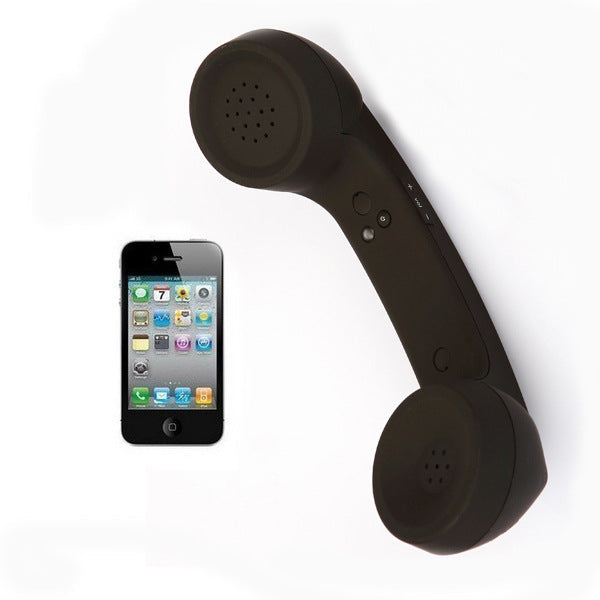 Bluetooth Wireless Connection Retro Microphone Phone Headset Black 0 - Tophatter Daily Deals