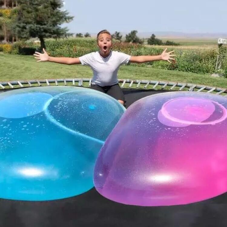 Big Inflatable Ball Children's Toy Elastic Ball Water Ball Bubble Ball Inflatable Ball Pink 0 - Tophatter Daily Deals