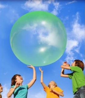 Big Inflatable Ball Children's Toy Elastic Ball Water Ball Bubble Ball Inflatable Ball Green 0 - Tophatter Daily Deals