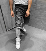 3D Gradient Slim Stretch Leggings Black white 0 - Tophatter Daily Deals