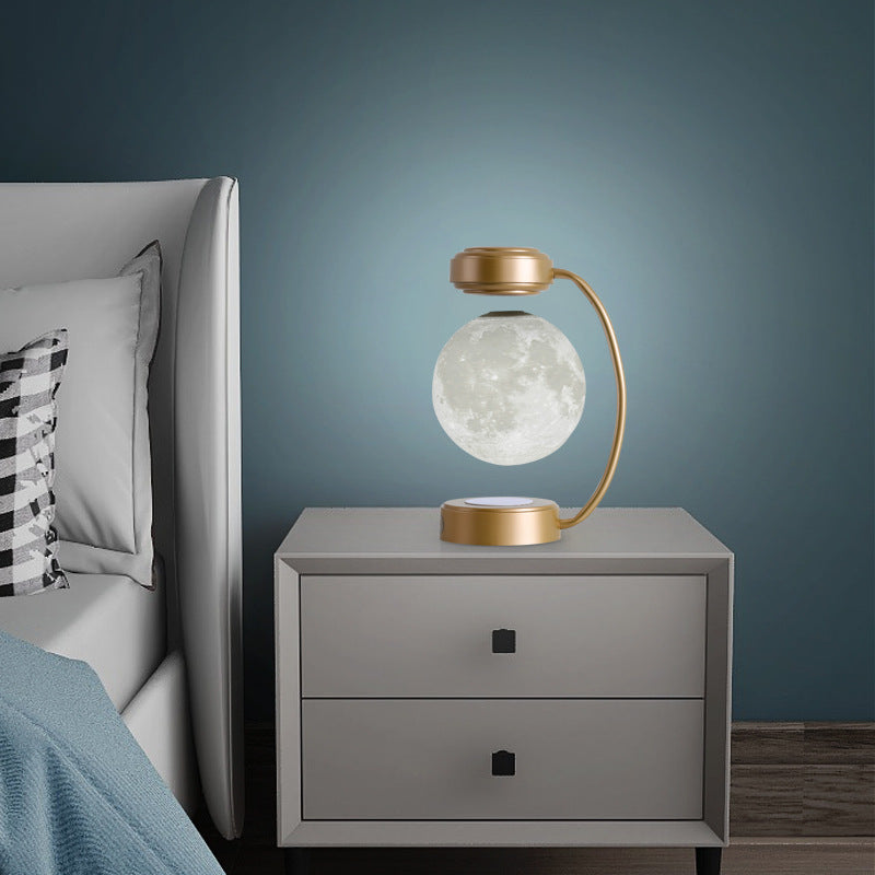 3D LED Moon Night Light Wireless Magnetic Levitating Rotating Floating Ball Lamp For School Office Bookshop Home Decoration 0 - Tophatter Daily Deals