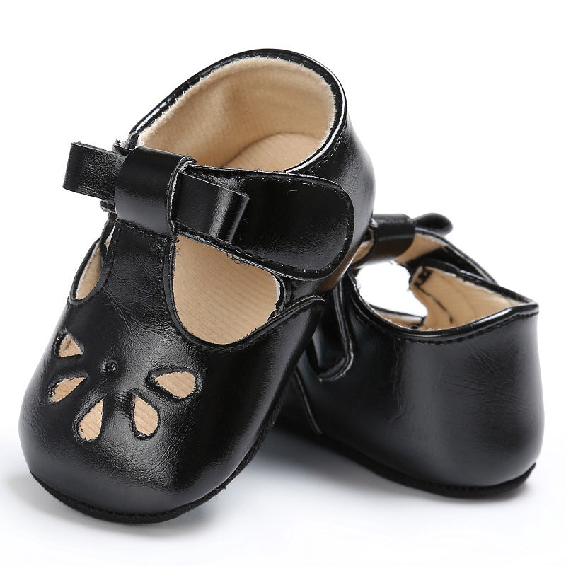 Baby Shoes Rubber Low Toddler Soft-soled Shoes Black 0 - Tophatter Daily Deals