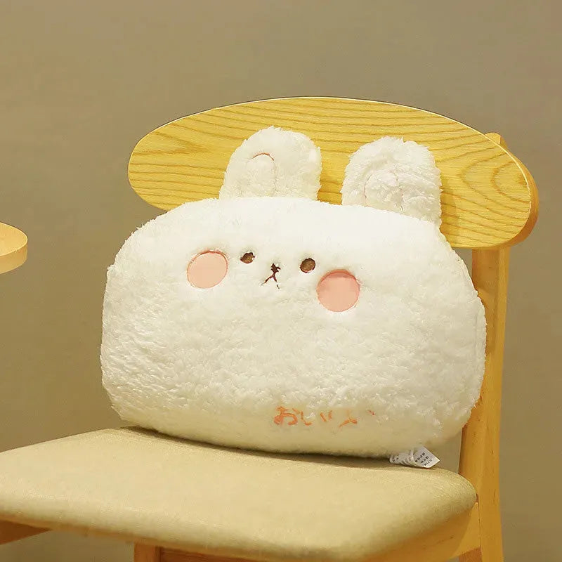 Cute Kawaii Animal Plush Pillow "Snuggle Squad" White 35*27cm Bluetooth Speaker Lamp - Tophatter Daily Deals