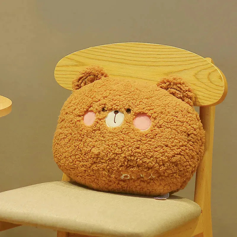 Cute Kawaii Animal Plush Pillow "Snuggle Squad" Brown 35*27cm Bluetooth Speaker Lamp - Tophatter Daily Deals