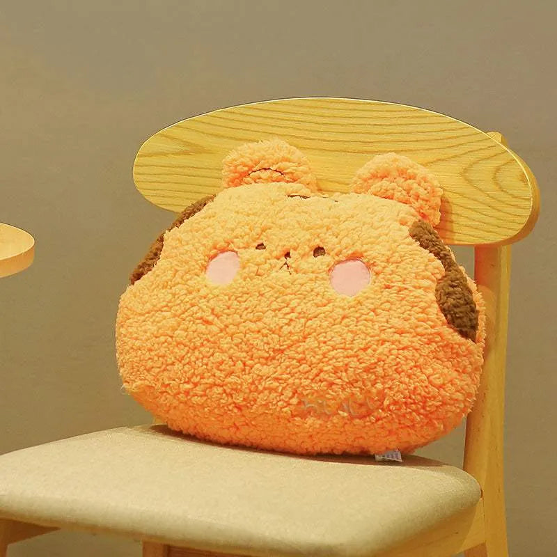 Cute Kawaii Animal Plush Pillow "Snuggle Squad" Orange 35*27cm Bluetooth Speaker Lamp - Tophatter Daily Deals