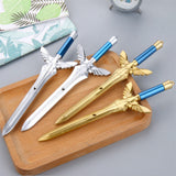 Angel Wing Sword Gel Pen Gold Silver Sword Black Gel Pen 0 - Tophatter Daily Deals