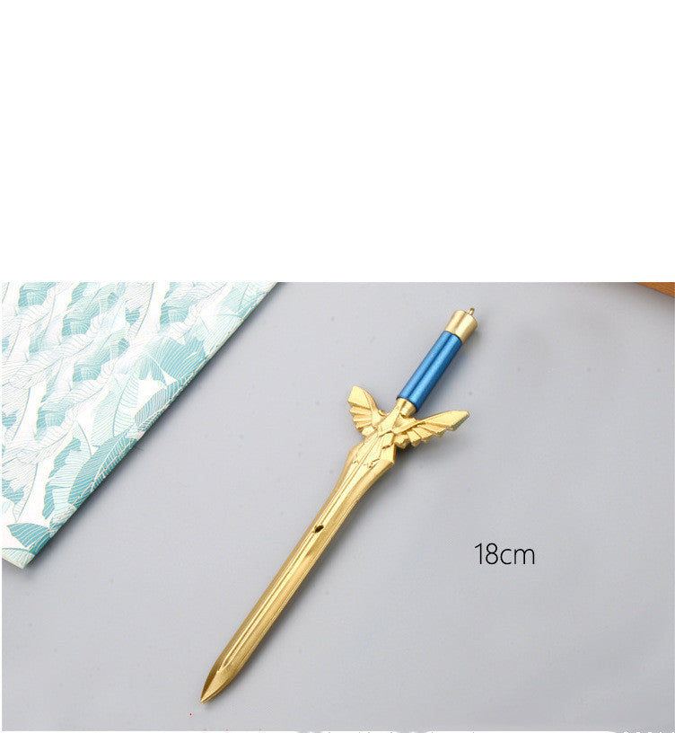 Angel Wing Sword Gel Pen Gold Silver Sword Black Gel Pen 0 - Tophatter Daily Deals