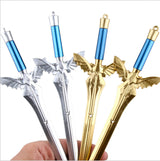 Angel Wing Sword Gel Pen Gold Silver Sword Black Gel Pen 0 - Tophatter Daily Deals