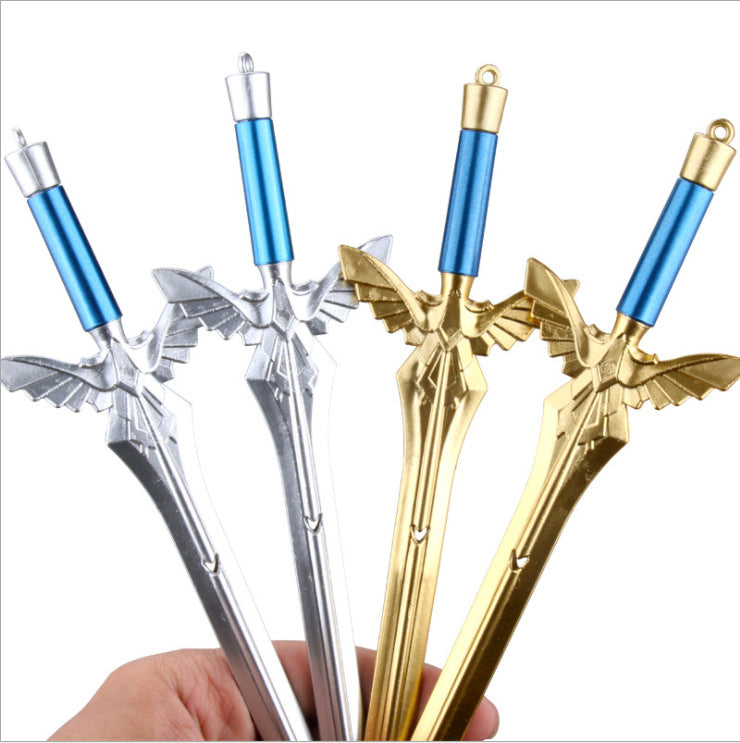 Angel Wing Sword Gel Pen Gold Silver Sword Black Gel Pen 0 - Tophatter Daily Deals