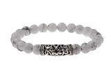Volcanic Stone White Pine Stone Bracelet White pine cylinder - Tophatter Daily Deals
