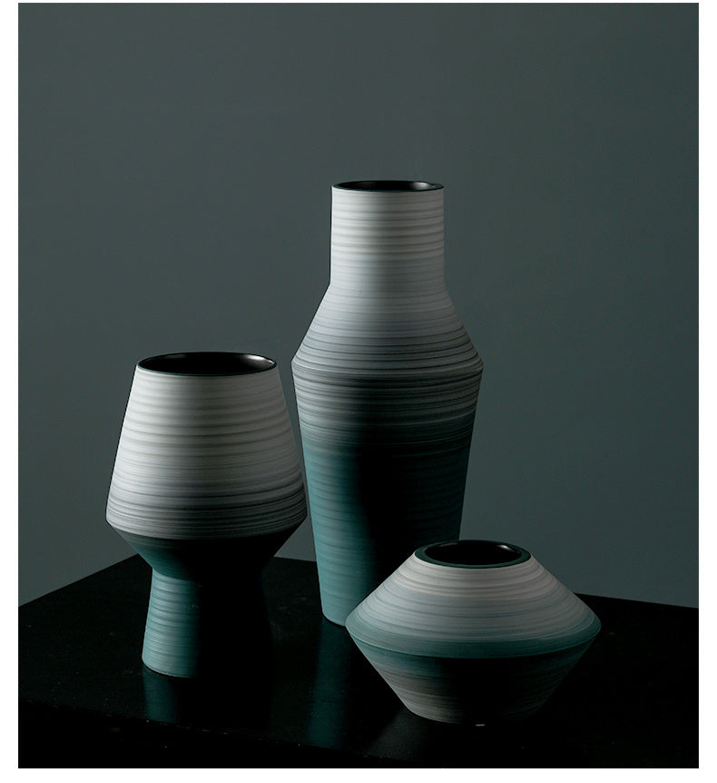 Art Soft Decoration Hotel Model Room Living Room Handmade Ceramic Vase 0 - Tophatter Daily Deals
