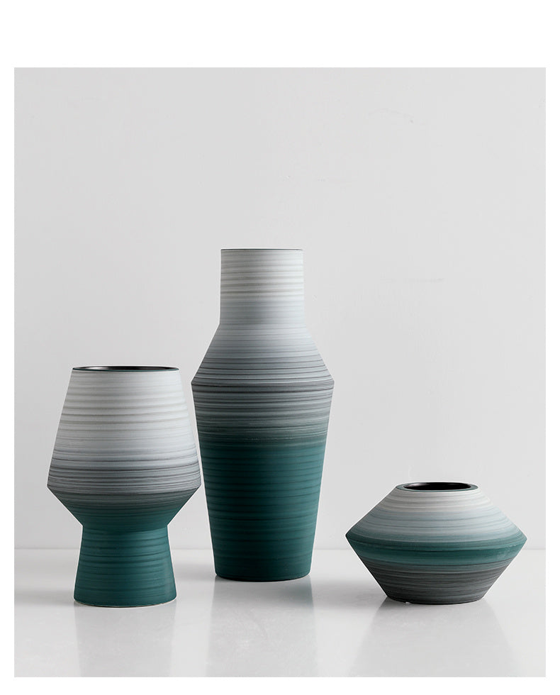 Art Soft Decoration Hotel Model Room Living Room Handmade Ceramic Vase 0 - Tophatter Daily Deals