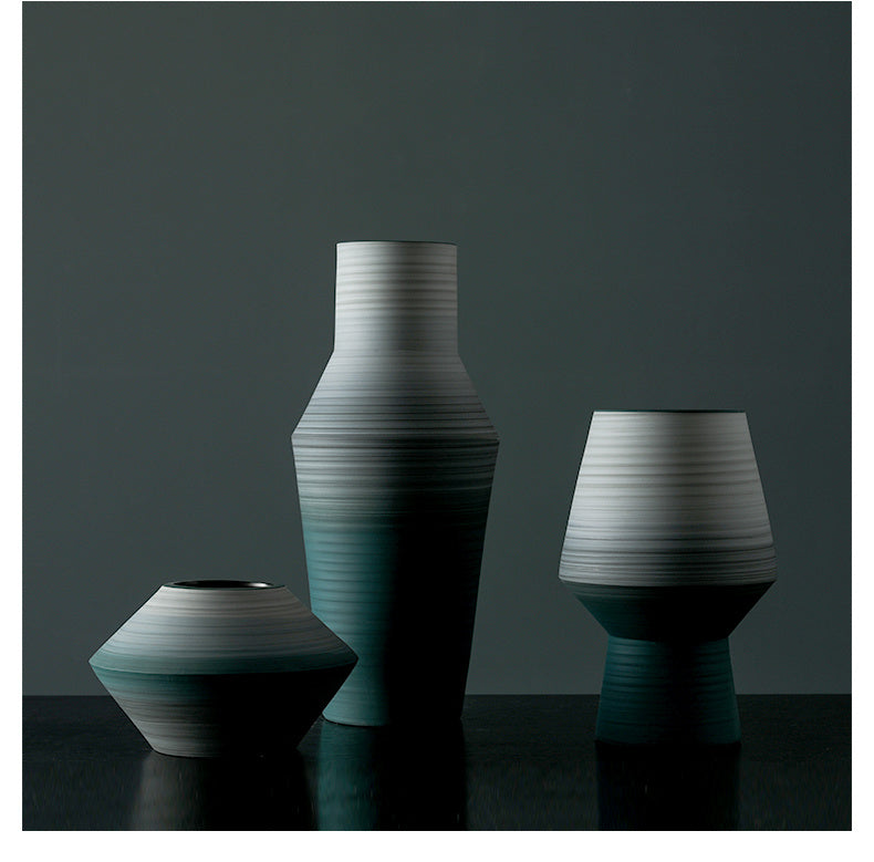 Art Soft Decoration Hotel Model Room Living Room Handmade Ceramic Vase 0 - Tophatter Daily Deals