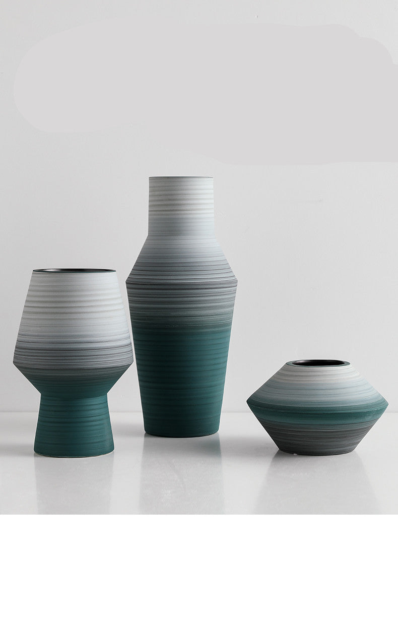 Art Soft Decoration Hotel Model Room Living Room Handmade Ceramic Vase 0 - Tophatter Daily Deals