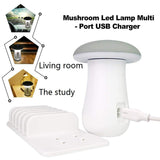 2 In 1 Multifunction Mushroom Lamp LED Lamp Holder USB Charger Home Office Supplies 0 - Tophatter Daily Deals