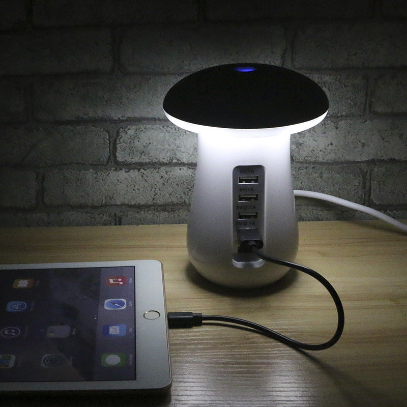 2 In 1 Multifunction Mushroom Lamp LED Lamp Holder USB Charger Home Office Supplies 0 - Tophatter Daily Deals