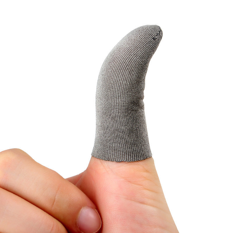 Anti-Sweat Finger Cots To Stimulate The Battlefield To Eat Chicken Finger Cots King Of Glory Super God Mobile Game Touch Screen Gloves Game Breathable Silver 0 - Tophatter Daily Deals