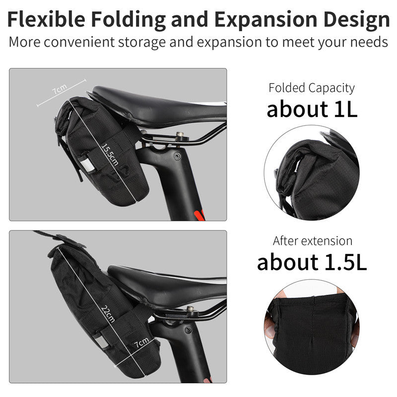 Bicycle Bag Mountain Bike Road Bike Folding Tail Bag Rear Seat Bag Riding Equipment Accessories 0 - Tophatter Daily Deals