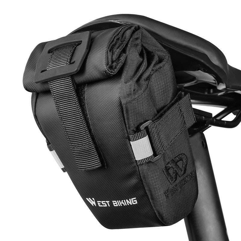 Bicycle Bag Mountain Bike Road Bike Folding Tail Bag Rear Seat Bag Riding Equipment Accessories Black 0 - Tophatter Daily Deals