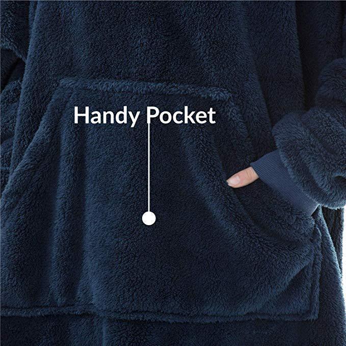Warm Cozy Women Blanket Hoodie - Oversized Fleece Lounging 3D Changing Face Moving Picture Frame - Tophatter Daily Deals