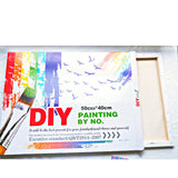 Black And White Horse DIY Digital Oil Painting Frameless Combo Frame 0 - Tophatter Daily Deals