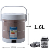 12V 24V Mini Rice Cooker 1.6L Car Truck Electric Hot Soup Rice Cooker 0 - Tophatter Daily Deals