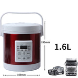 12V 24V Mini Rice Cooker 1.6L Car Truck Electric Hot Soup Rice Cooker 0 - Tophatter Daily Deals