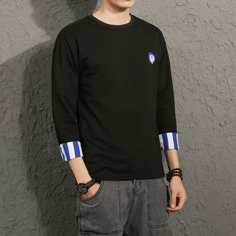 Lightweight Men’s T Shirt - Relaxed Boxy Cut, Cotton Autumn Black 3D Changing Face Moving Picture Frame - Tophatter Daily Deals