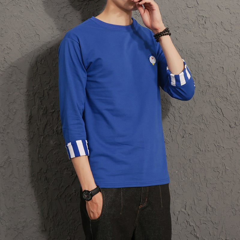 Lightweight Men’s T Shirt - Relaxed Boxy Cut, Cotton Autumn Blue 3D Changing Face Moving Picture Frame - Tophatter Daily Deals