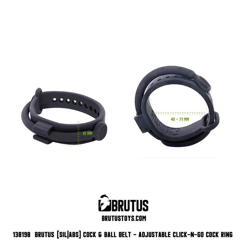 Cock and Ball Belt Click and Go Adjustable 70mm to 41mm by Brutus > Cock Ring > Single - Tophatter Daily Deals