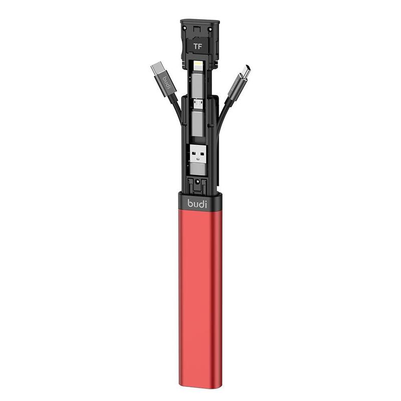 3 In 1 Multi-function Smart Adapter Card Storage Data Cable USB Box Universal For Phone Protable Phone Supplies Red 0 - Tophatter Daily Deals